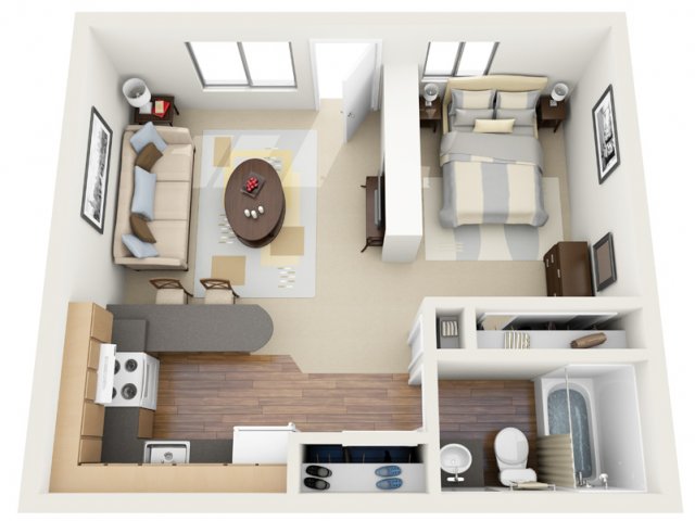 15 Smart Studio Apartment Floor Plans Page 3 of 3