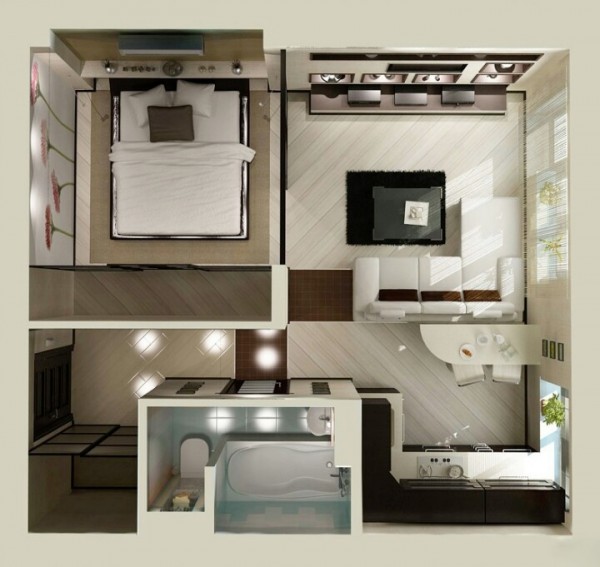 15 Smart Studio Apartment Floor Plans Page 2 of 3