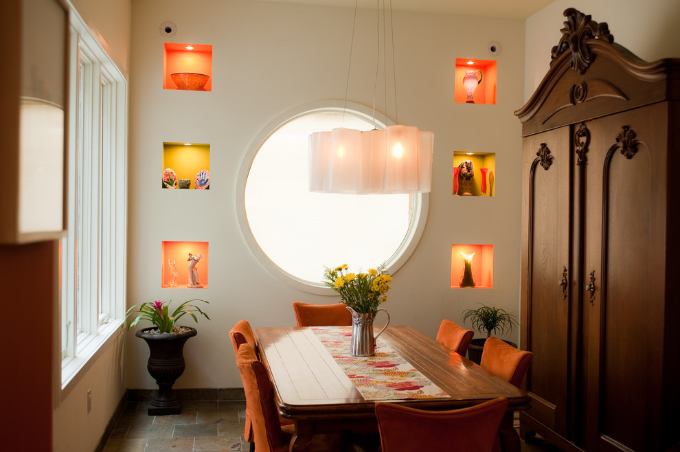 room dining niches orange windows wall fancy unusual subtle designs shape illuminated beautify ways space city source rooms michele