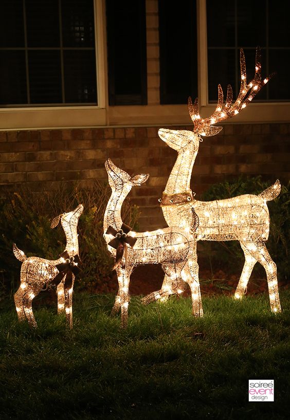 Outdoor Reindeer With Lights 2021