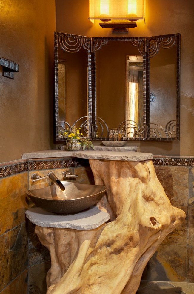 WOW! 12 Tree Stump Vanities You Must See