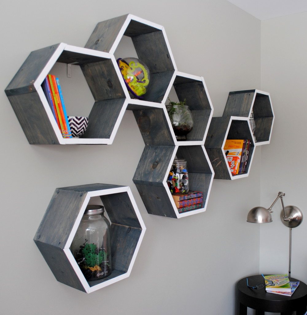 the most wonderful hexagon shelves you have ever seen
