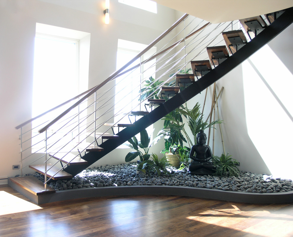 How To Make A Small Pebble Garden Under The Stairs