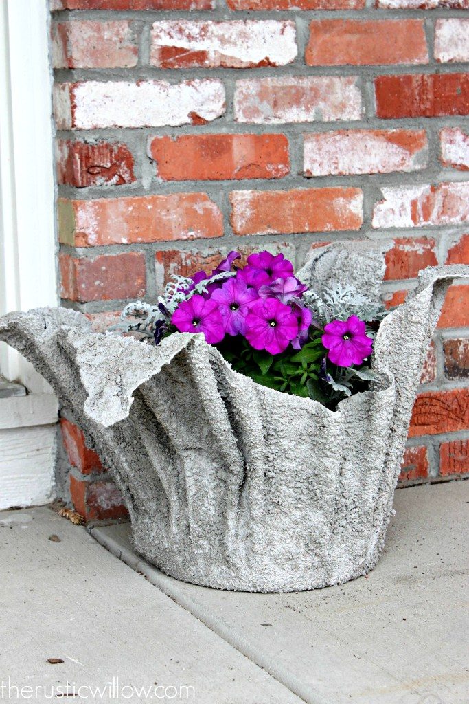 How To Make A Cement Cloth Planter In No Time