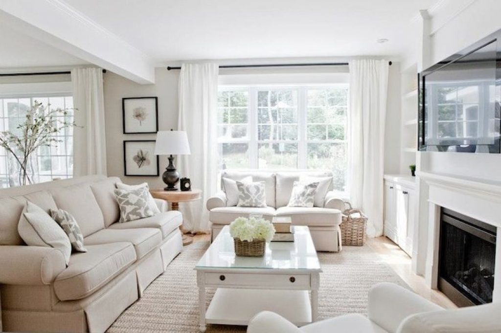 living room ideas with white couches