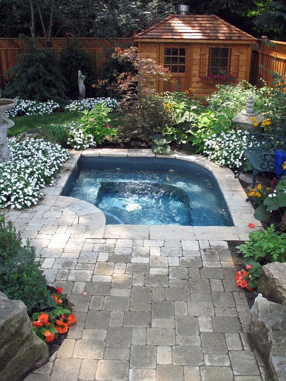 below ground hot tub