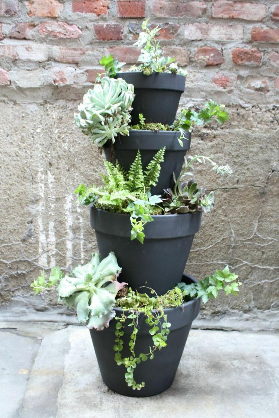 clay pot pots planter tiered crafts projects diy planters cotta terra flower succulent gardening plants flowers put decorations plant hgtv