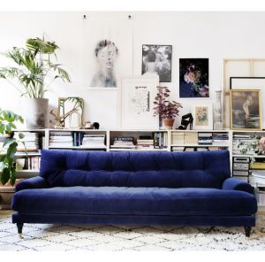 Blue Velvet Sofa Ideas For Creating A Royal Living Room