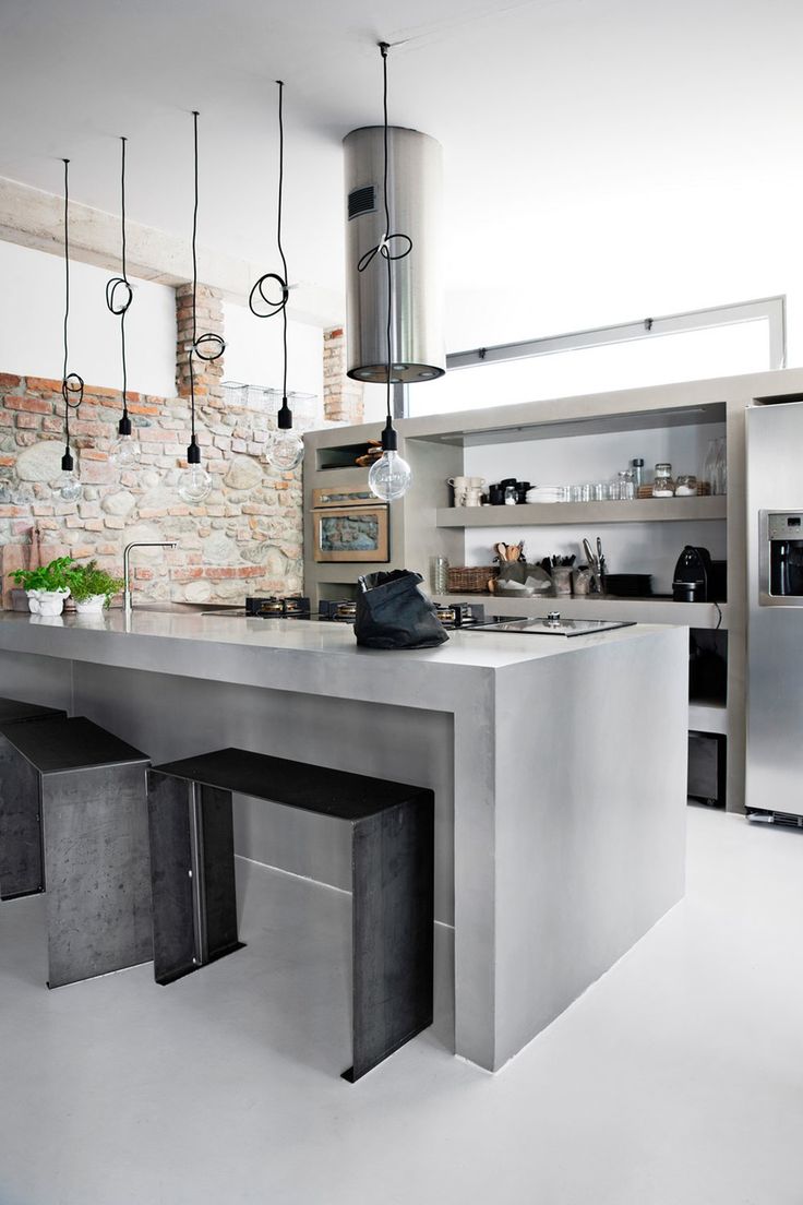 Concrete Kitchen Designs That Bring Contemporary And Sleek Note