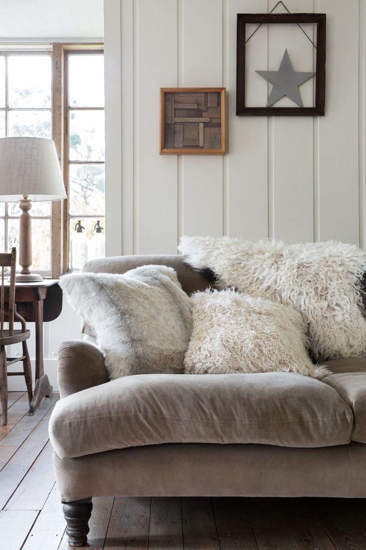 fur faux hygge decor living room amara interior danish cozy cosy winter neutral cushion covers texture grey cushions concept embrace
