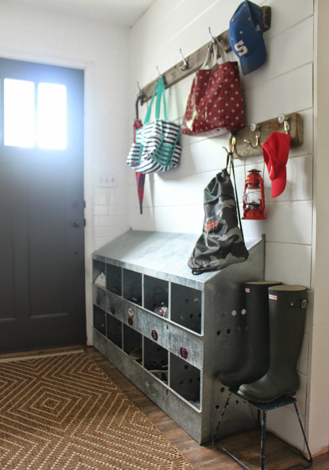 nesting chicken boxes farmhouse storage shoe decorating entryway decor diy repurposed rustic metal mudroom decorations entrance entry laundry mudrooms bins