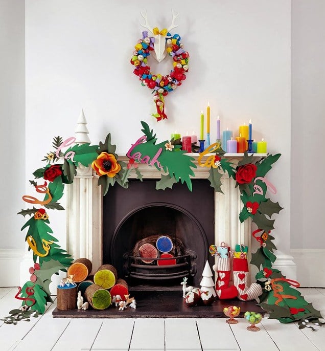 Christmas mantel