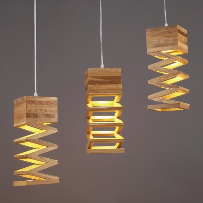 moderne-simple-suspension-bois-lustre-creatif-drop