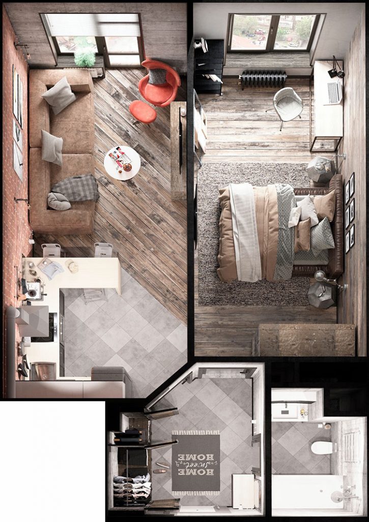 15 Smart Studio Apartment Floor Plans
