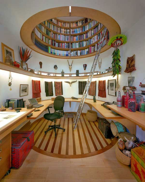 unique-home-office-design-library-with-half-round-office-desk-and-circle-library