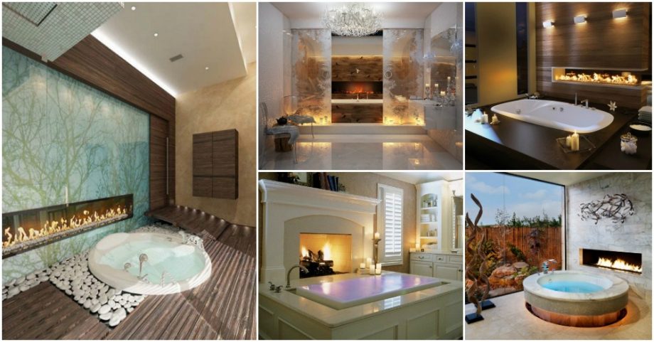 16 Spa-Like Bathrooms With Fireplaces
