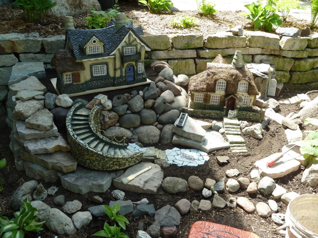 miniature stone houses 