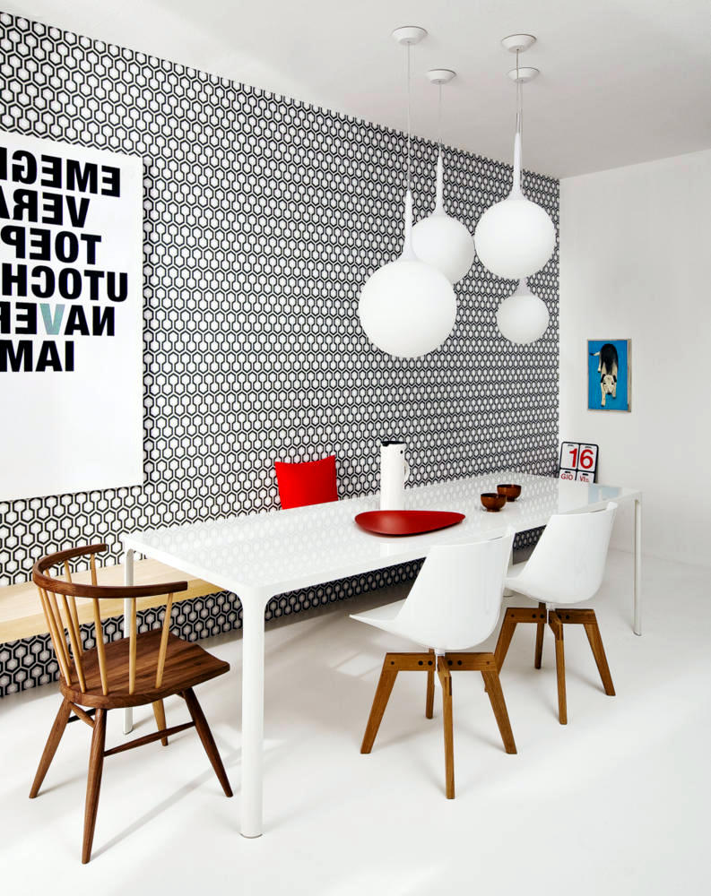 modern-dining-room-with-patterned-wallpaper-and-wooden-chairs-0-692