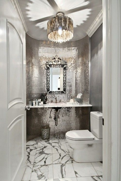 half bathrooms stylish both functional bathroom silver