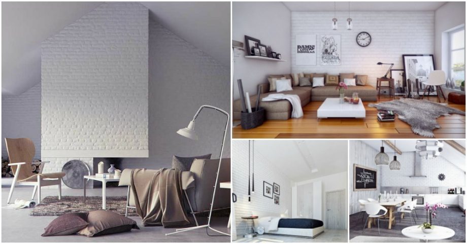 Outstanding White Brick Wall Interiors You Should Not Miss