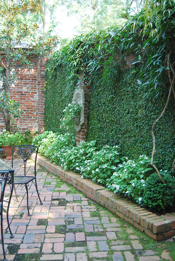 bricks decorate garden source