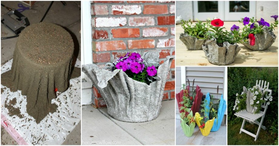How To Make A Cement Cloth Planter In No Time