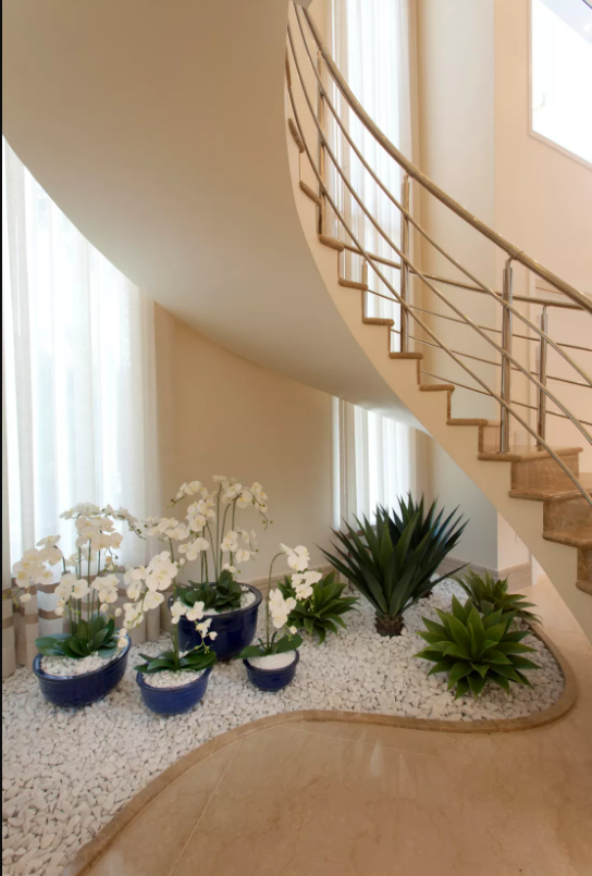 How To Make A Small Pebble Garden Under The Stairs - Page 