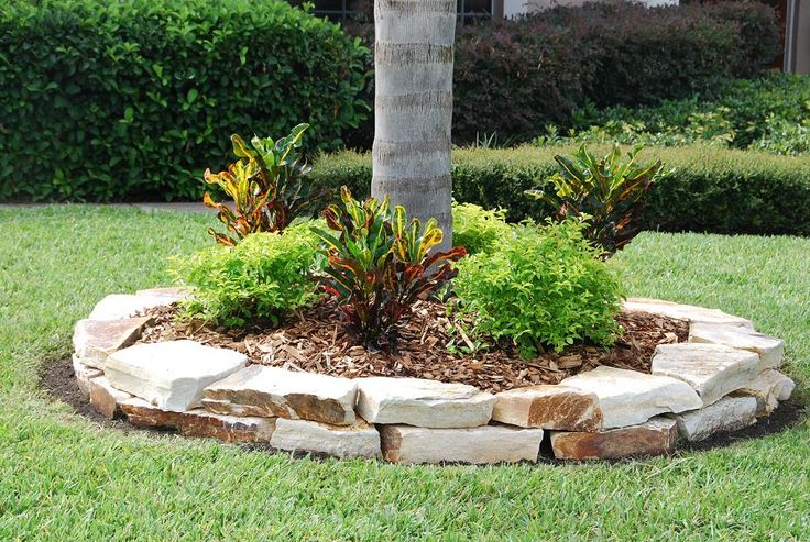 round flower beds