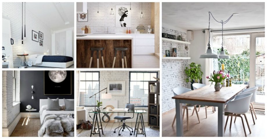 Impressive White Brick Wall Interiors That You Need to See