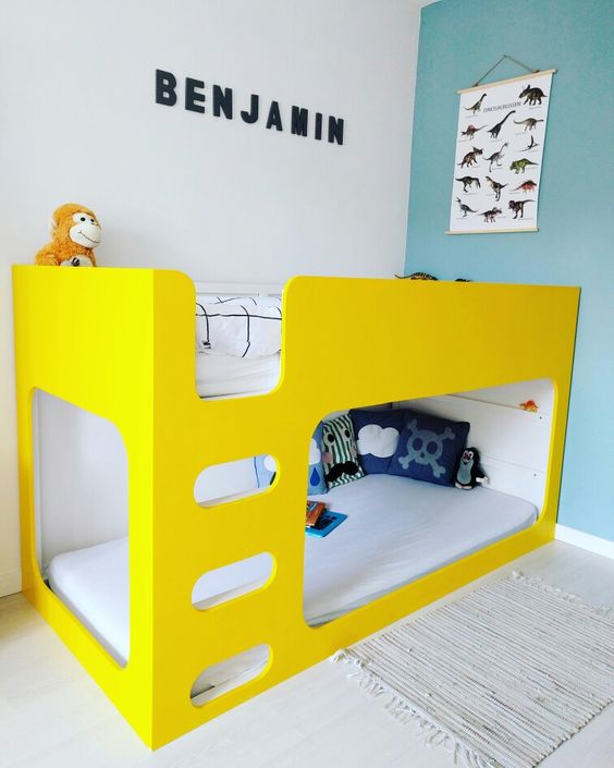 Yellow Bunk Bed, Yellow Bunk Bed