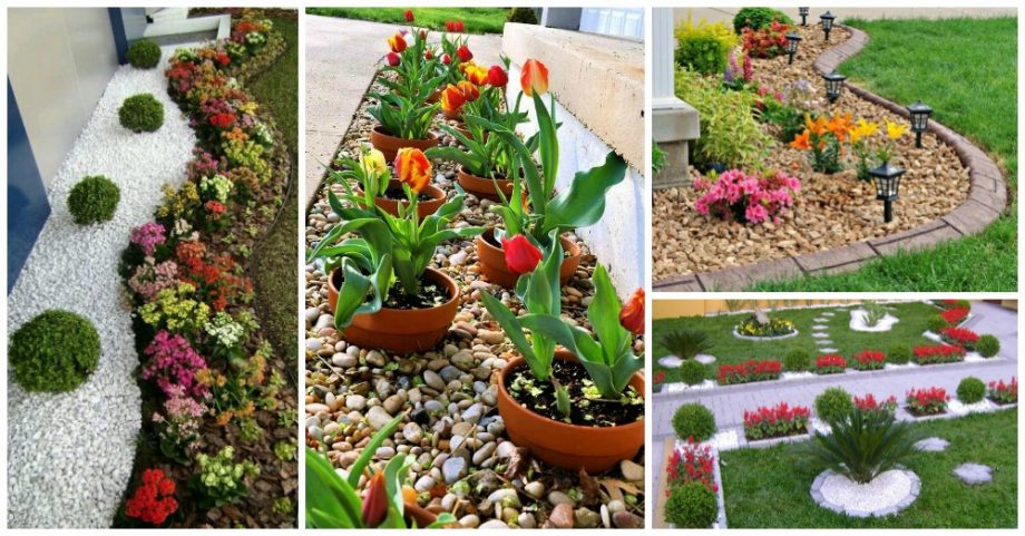 How To Decorate Flowerbeds With Pebbles And Rocks