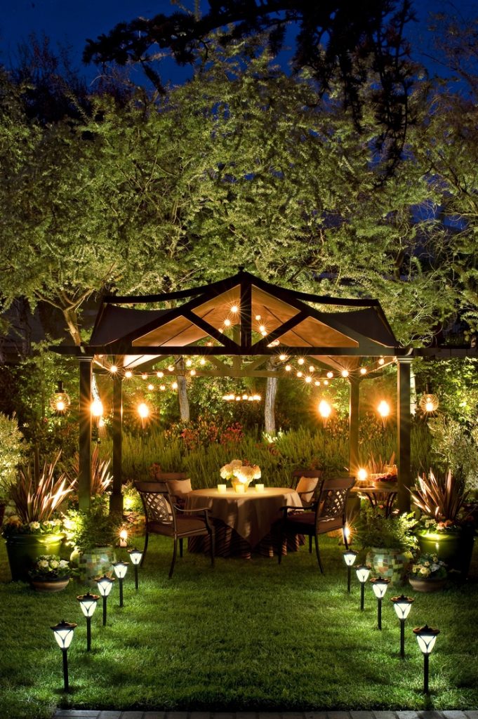 Pergola String Lights Set A Romantic Mood In Your Backyard
