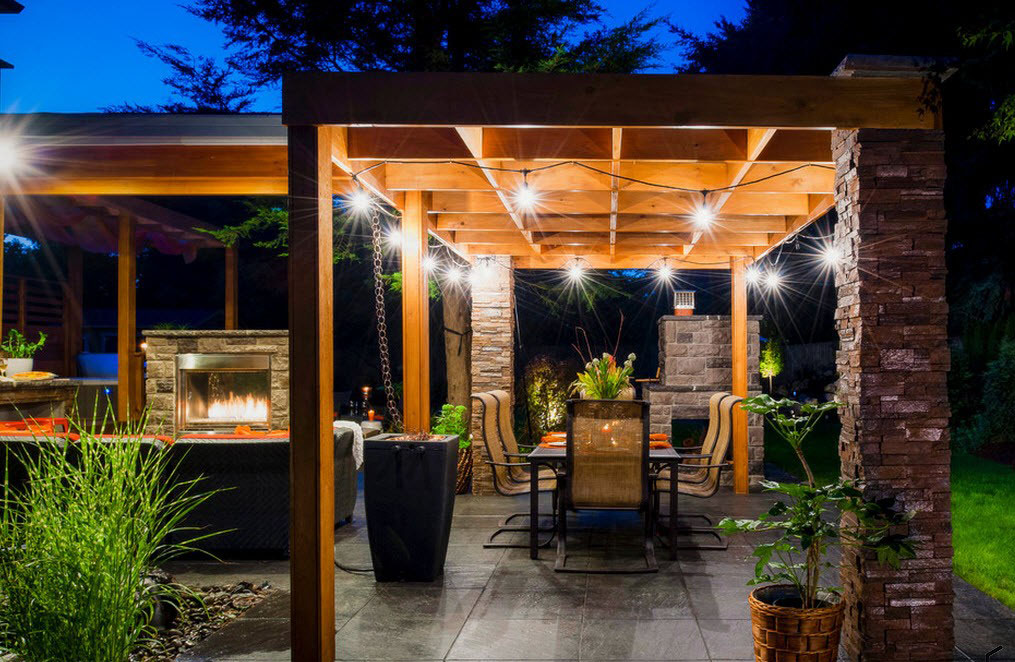 pergola string lights 