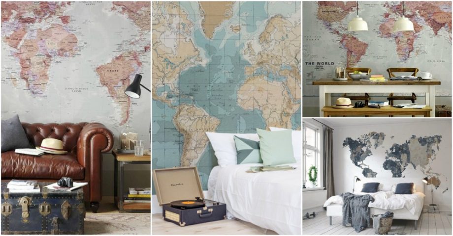 Fascinating World Map Wallpaper Can Be Incorporated In Any Room