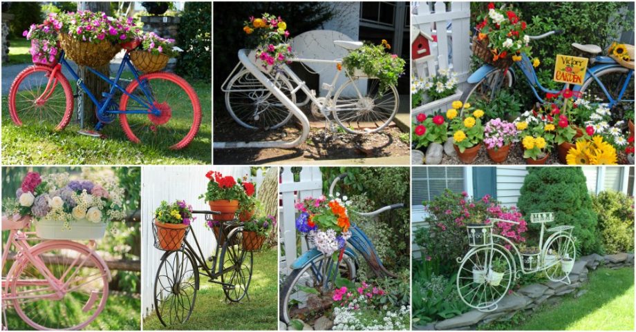 15 Fascinating Ways To Do DIY Bicycle Decor In Your Garden