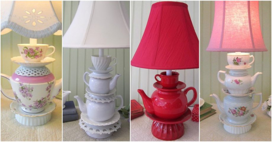 Surprising DIY Teapot Lamp Inspired By “Alice In Wonderland”