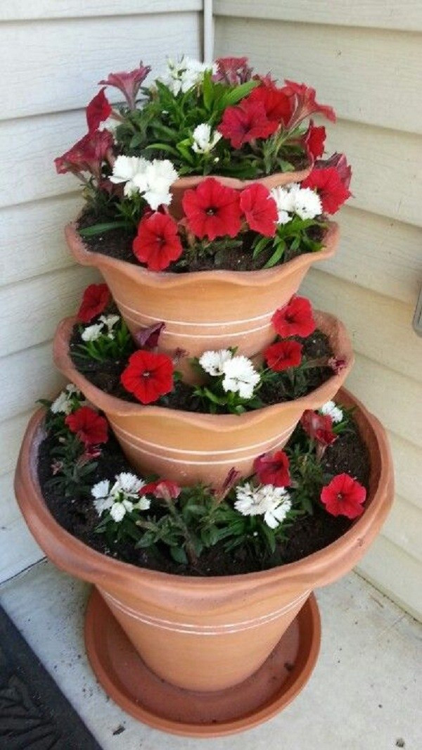 pots planter clay pot tiered easily source