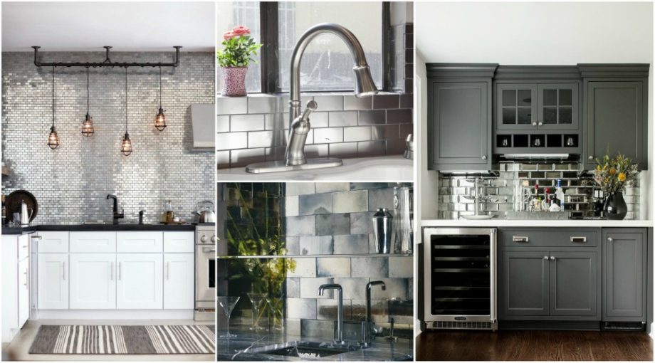 Metallic Tiles Will Add A Glamorous Backsplash In Your Kitchen