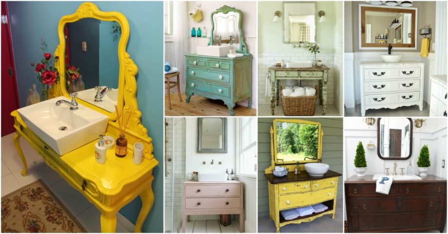 Turn Your Old Dresser Into An Outstanding DIY Bathroom Vanity