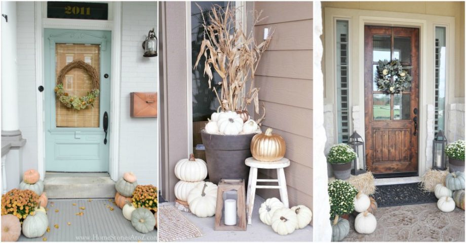 Neutral Fall Porch Decor Ideas That Look Incredibly Welcoming