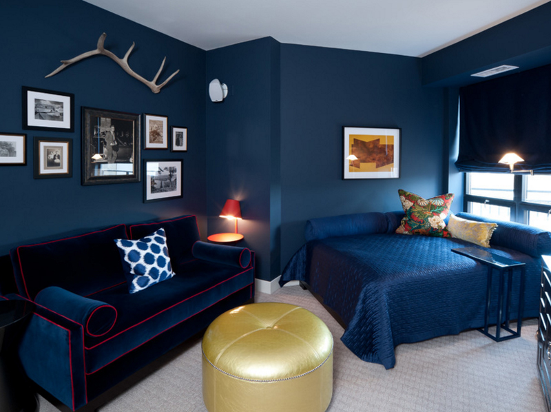 Navy And Gold Interiors That Prove The Best Combo For An