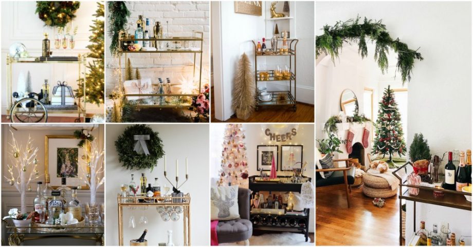 Christmas Bar Cart Ideas For Wishing A Warm Welcome To Your Guests