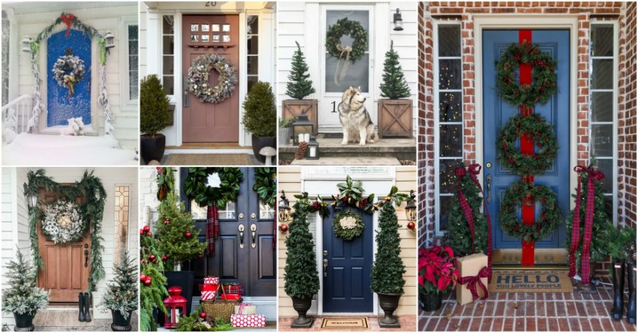Simple Christmas Front Door Decor Ideas To Make It More Welcoming