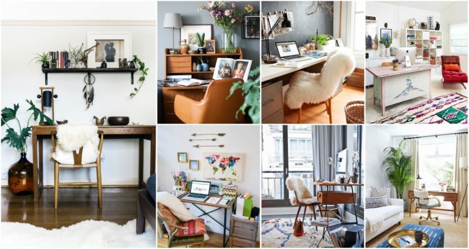 Bohemian Home Office Ideas For A Calm Work Space