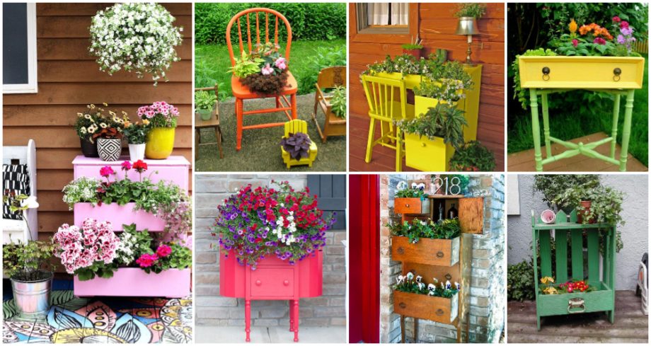 Old Furniture Planter Ideas That Will Amaze Anyone With Their Brilliance