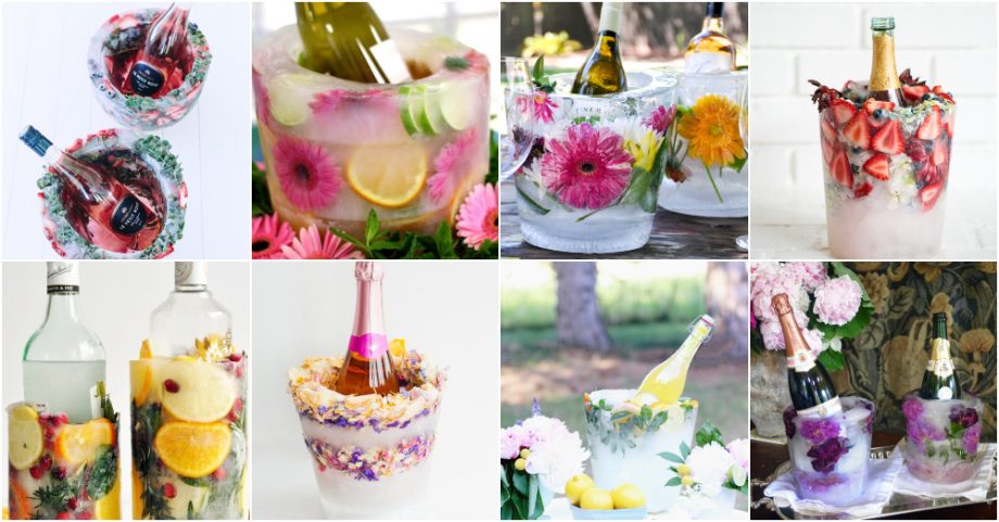 DIY Ice Bucket With Flowers And Fruits Is A Must For Your Party