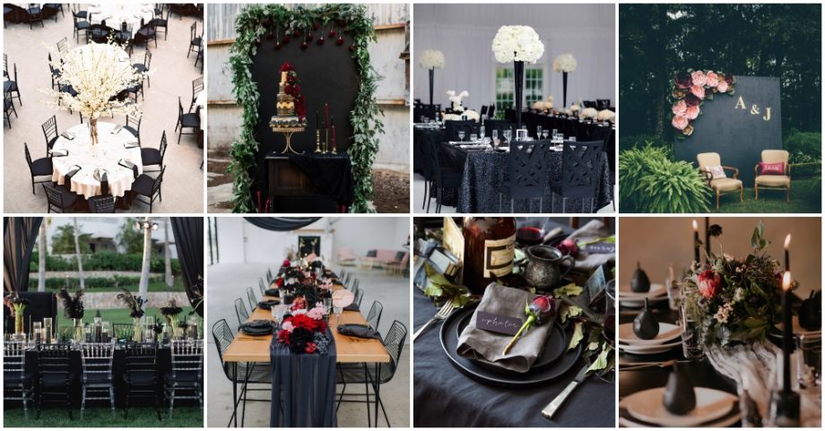 Black Wedding Decorations That Look So Glam And Edgy