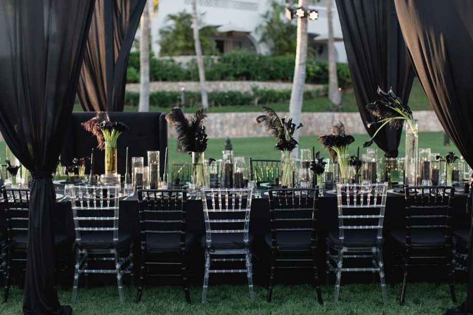 black wedding decor 3